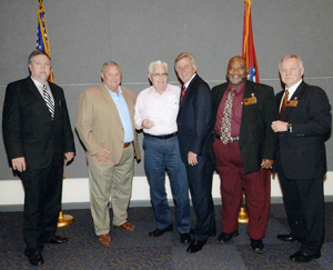 ARDC Chair Dennis Donahou, Representative Larry Cowling, Mayor Roland Bush, Governor Mike Beebe, ARDC Commissioner David Johnson, DRS Director Butch Calhoun. Not Pictured: Senator Steve Harrelson